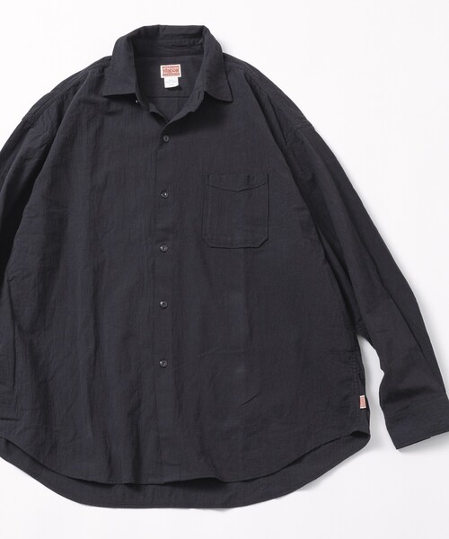 「HINSON」 長袖シャツ MEDIUM ブラック メンズ_画像3