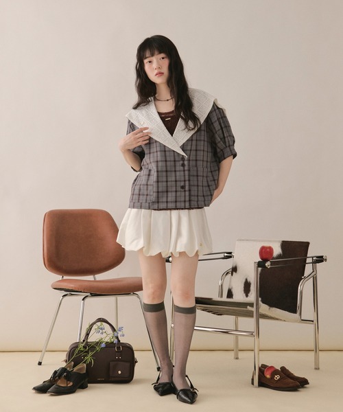 loin nuit ジャケット テーラードジャケット sailor collar lace
