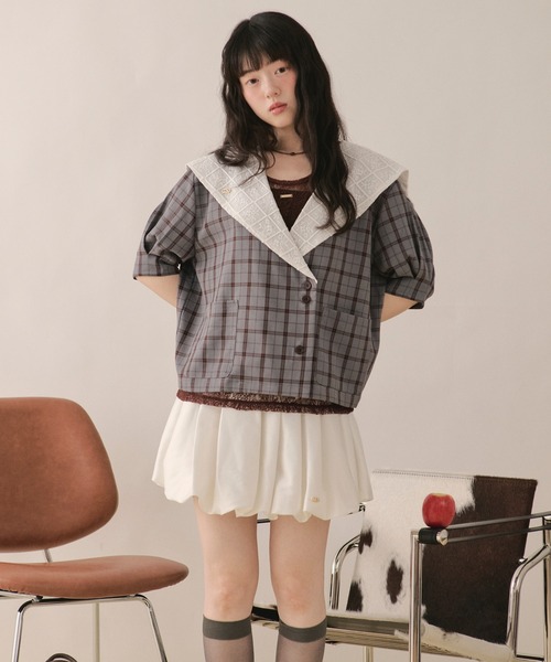loin nuit ジャケット テーラードジャケット sailor collar lace
