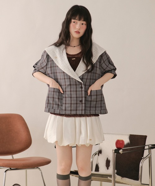 loin nuit ジャケット テーラードジャケット sailor collar lace