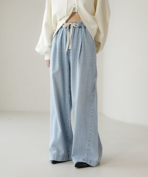 「LOWRYS FARM」 デニムパンツ MEDIUM ブルー レディース_画像3
