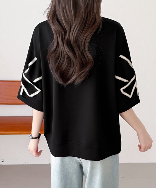「ABITOKYO」 半袖Tシャツ FREE チャコールグレー レディース_画像2