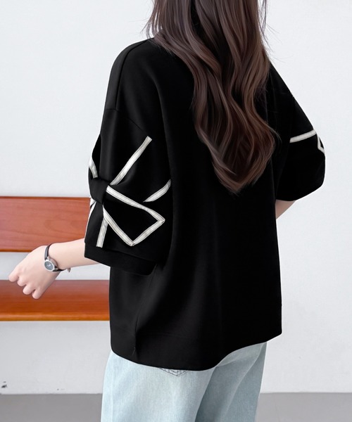 「ABITOKYO」 半袖Tシャツ FREE チャコールグレー レディース_画像3