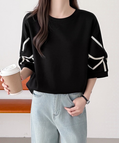 「ABITOKYO」 半袖Tシャツ FREE チャコールグレー レディース_画像7