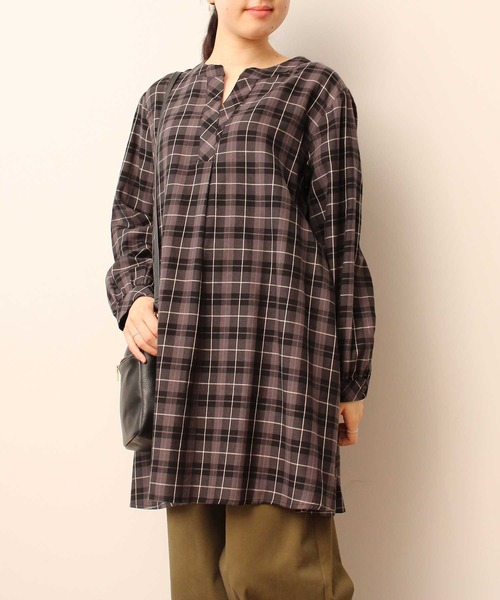 「MB mint breeze」 長袖ブラウス LL キャメル レディース_画像5