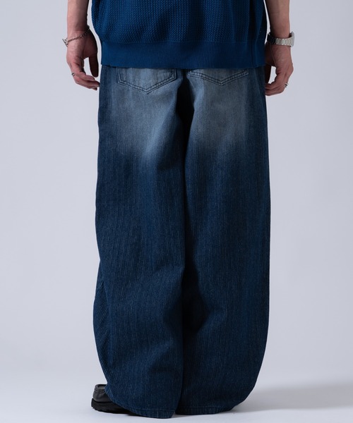 OXA ジーンズ ストライプデニムパンツ メンズ : ZOZOTOWN Yahoo!店
