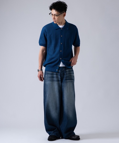OXA ジーンズ ストライプデニムパンツ メンズ : ZOZOTOWN Yahoo!店