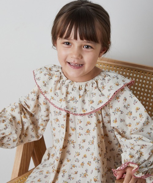 「riziere」 「KIDS」長袖ワンピース 100 ベージュ系その他 キッズ_画像2