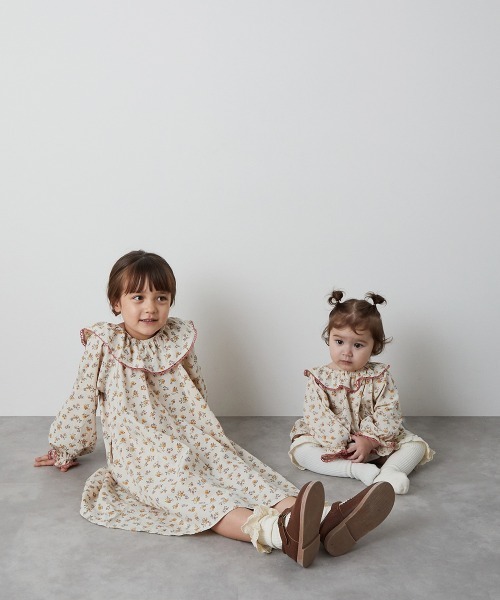 「riziere」 「KIDS」長袖ワンピース 100 ベージュ系その他 キッズ_画像3