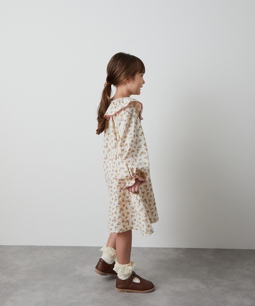 「riziere」 「KIDS」長袖ワンピース 100 ベージュ系その他 キッズ_画像4