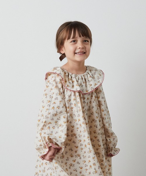 「riziere」 「KIDS」長袖ワンピース 100 ベージュ系その他 キッズ_画像6