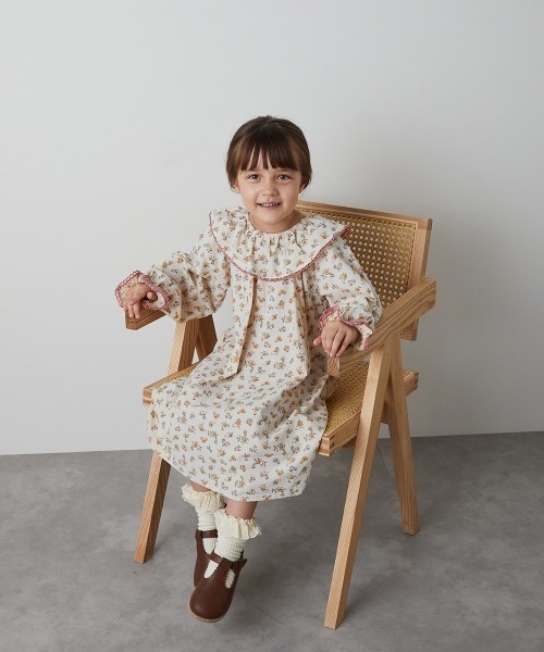「riziere」 「KIDS」長袖ワンピース 100 ベージュ系その他 キッズ_画像7