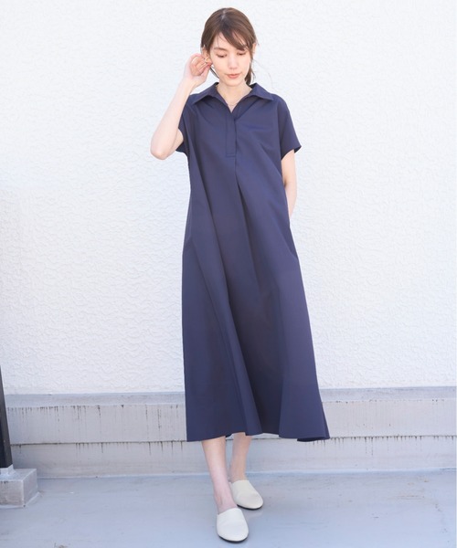 「Mila Owen」 シャツワンピース 0 ブルー レディース_画像3