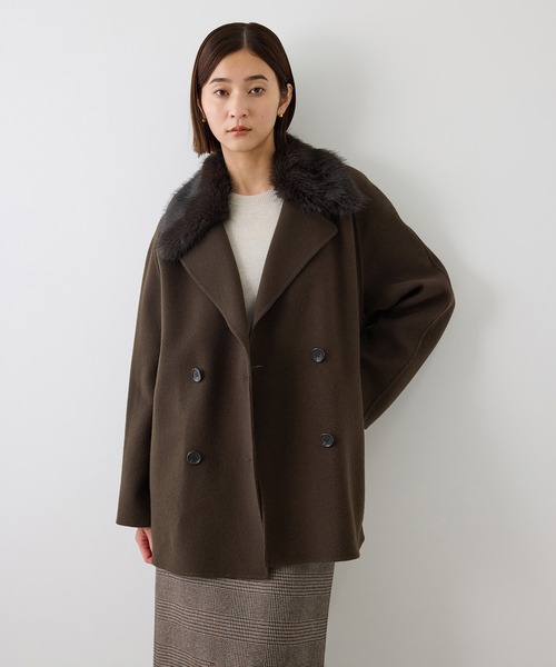 ROPE'（ロペ） ピーコート pコート カシミヤブレンドリバーPコート