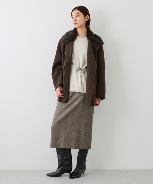 ROPE'（ロペ） ピーコート pコート カシミヤブレンドリバーPコート