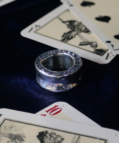 e.m.（イーエム） 指輪 リング SILVER925サイドジルコニア埋め込み