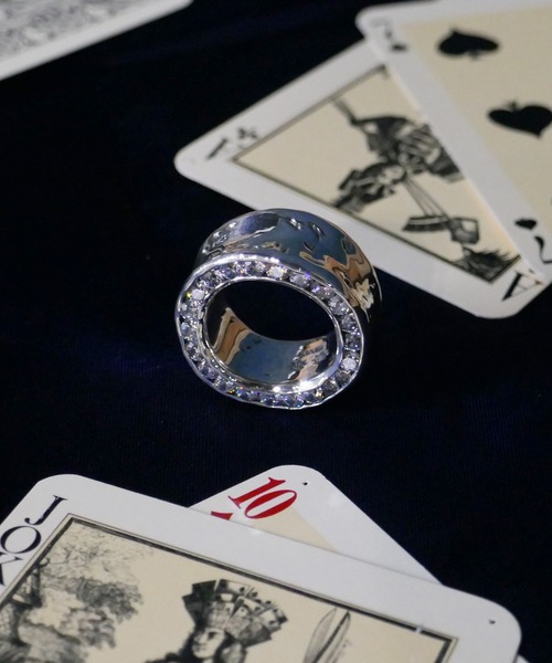 e.m.（イーエム） 指輪 リング SILVER925サイドジルコニア埋め込み