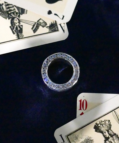 e.m.（イーエム） 指輪 リング SILVER925サイドジルコニア埋め込み