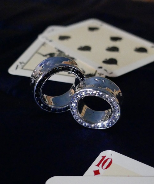 e.m.（イーエム） 指輪 リング SILVER925サイドジルコニア埋め込み