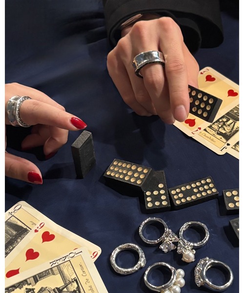 11号 付属品完備 e.m. サイドジルコニア埋め込みリング イーエム e.m.（イーエム） 指輪 リング SILVER925サイドジルコニア埋め込み