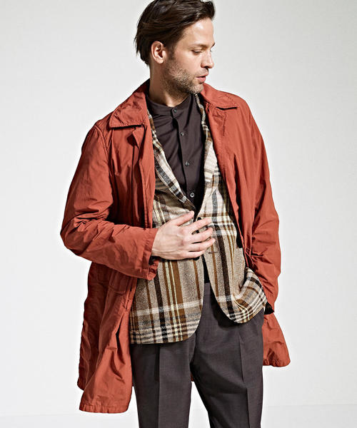 ステンカラーコート ポリエステルナイロンガーメントダイ