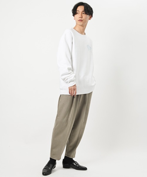 Bling Leads パンツ /フェイクスエード/ワイドテーパードパンツ メンズ