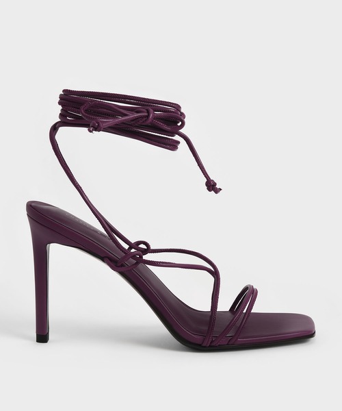 追跡便【Charles&Keith】ストラップタイアラウンドサンダル 2色 CHARLES ＆ KEITH サンダル ストラッピータイアラウンド
