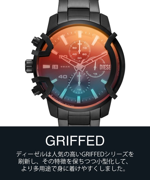 【極美品】DIESEL GRIFFED DZ4603 メンズ 腕時計 ディーゼル GRIFFED MINI グリフド ミニ DZ4603 メンズ クオーツ
