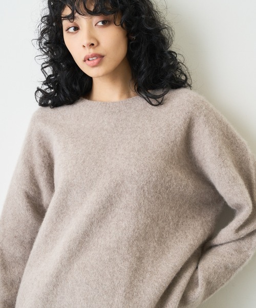 Whim Gazette（ウィム ガゼット） ニット ファークルーネックプル