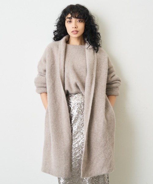 Whim Gazette（ウィム ガゼット） ニット ファークルーネックプル