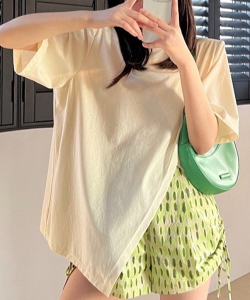 tシャツ アシメカットデザインBIGTシャツ レディース
