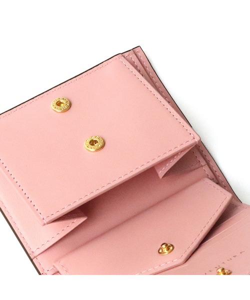 BONAVENTURA ボナベンチュラ 長財布 シュリンク グレージュ　ピンク BONAVENTURA 財布 ロングジップ ウォレット シュリンクレザー