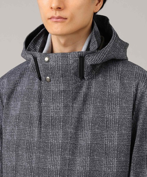 現行タグ XL 45R グレンチェック ツイード ジャケット ブルゾン グレー TAKEO KIKUCHI（タケオキクチ） ブルゾン アウター 「3WAY」 ジャ