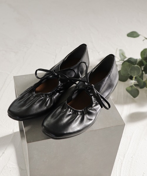美品✨ チェンバー パンプス バレエシューズ レース ブラック パンプス キラキラ バレエシューズ[品番：AGCW0006223