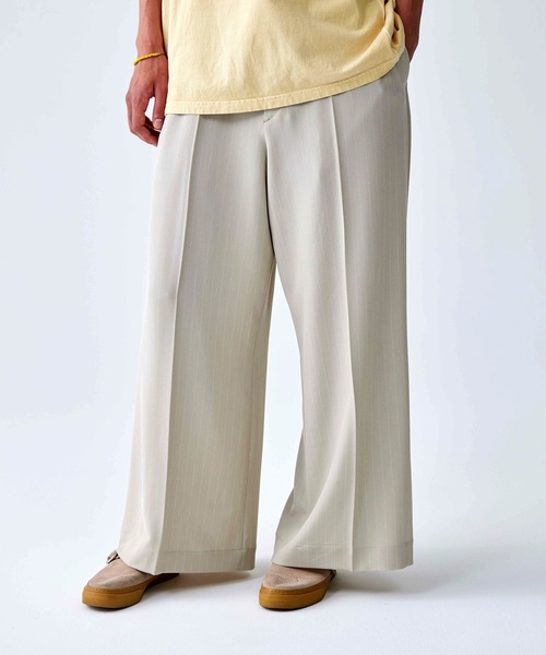 パンツ スラックス IROQUOIS イロコイ / WORSFIL 2WAY STRIPE BUGGY PT ワイドバギーパンツ / 476109