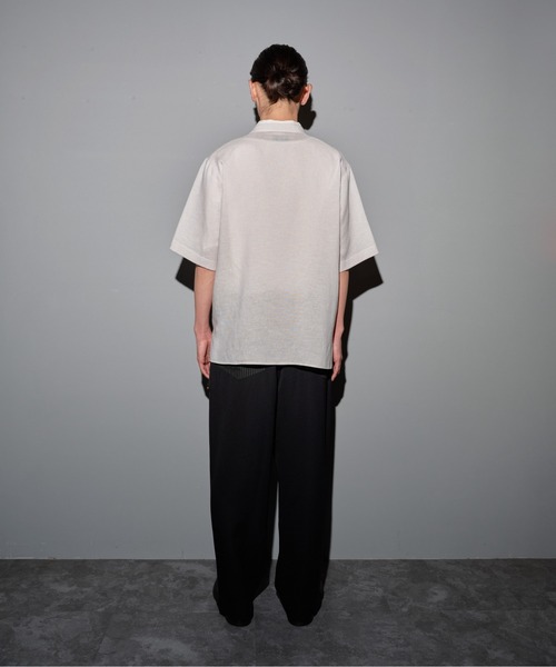 【Berluti】ワンランク上♪刺繍入りリネンポロシャツ N'enuphar ポロシャツ オレリー 一同前進!刺繍柄ワッペンリネン