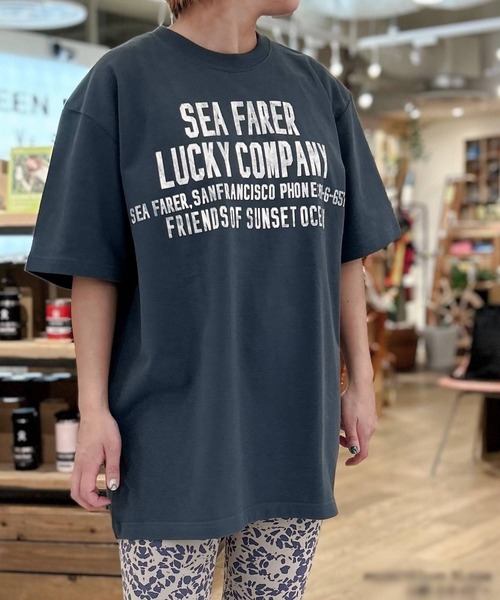 tシャツ 「日本製」グリーンボウル 「GREEN BOWL」Organic CottonT-shirts (D柄 SEAFARER） レディース メン GREEN BOWL tシャツ 「日本製」グリーンボウル 「GREEN BOWL