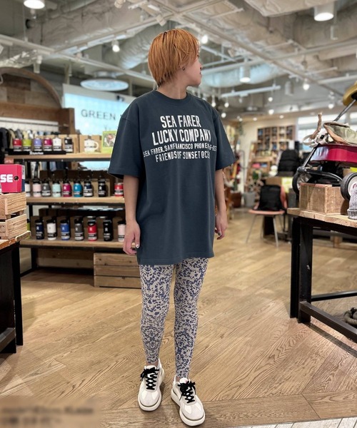 tシャツ 「日本製」グリーンボウル 「GREEN BOWL」Organic CottonT-shirts (D柄 SEAFARER） レディース メン GREEN BOWL tシャツ 「日本製」グリーンボウル 「GREEN BOWL