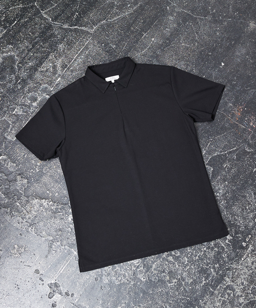 5351 POUR LES HOMMES ポロシャツ スリット ジップ ポロシャツ メンズ