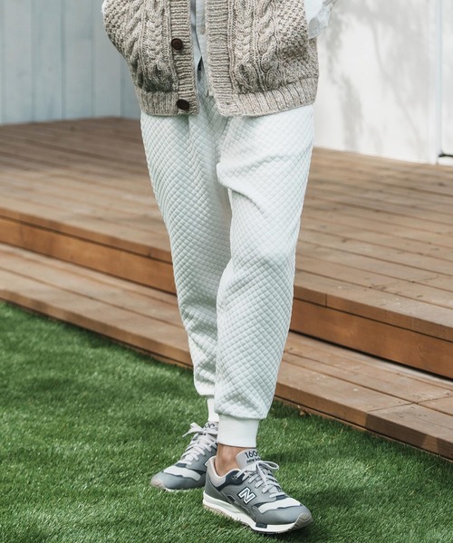 ABCO様注文品ハンドメイド CAMBIO（カンビオ） パンツ mp12497-Diamond Quilt Cut sew Jogger