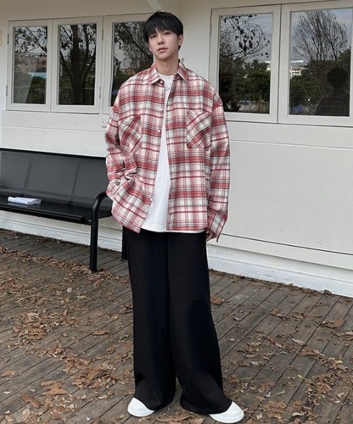 B.R.U シャツ カラー長袖チェックシャツ メンズ レディース : ZOZOTOWN