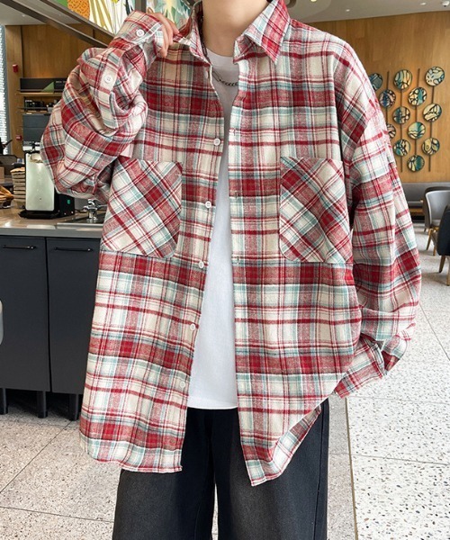 B.R.U シャツ カラー長袖チェックシャツ メンズ レディース : ZOZOTOWN