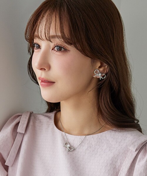 TOCCA ネックレス GLITTER RIBBIN NECKLACE レディース