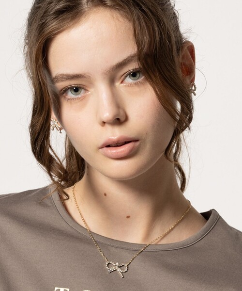 TOCCA ネックレス GLITTER RIBBIN NECKLACE レディース