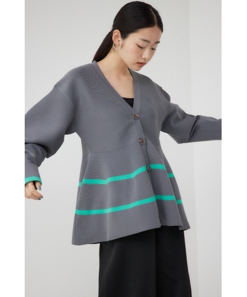 【PLUS】コクーンスリーブペプラムカーディガン/レディース/トップス カーディガン  長袖 ブランド AZUL PLUS【SALE】 AZUL BY MOUSSY 【PLUS】コクーンスリーブペプラムカーディガン
