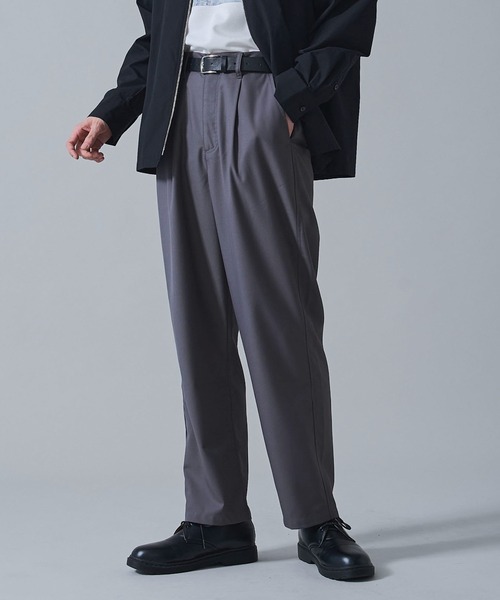 BROWNY スラックス BROWNY/ベルト付きテーパードスラックス メンズ