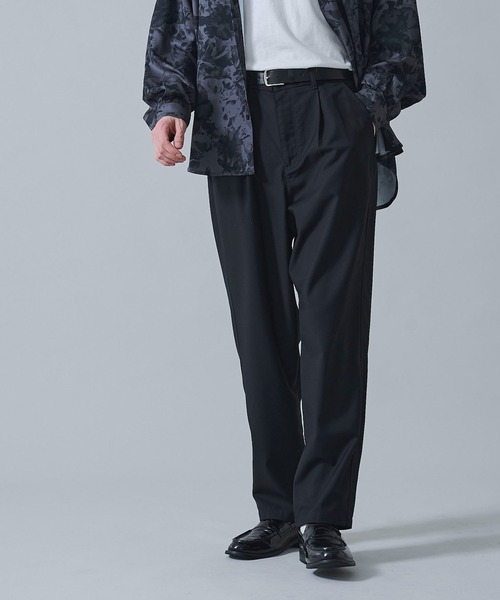 BROWNY スラックス BROWNY/ベルト付きテーパードスラックス メンズ