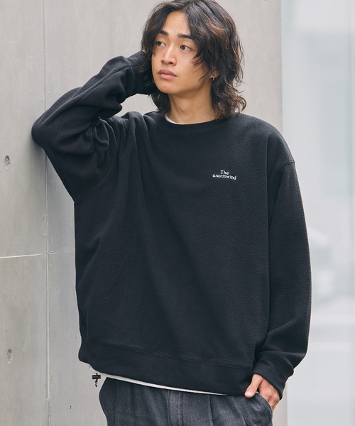 The unormwind トレーナー スウェット テックフリース胸刺繍ロゴ裾
