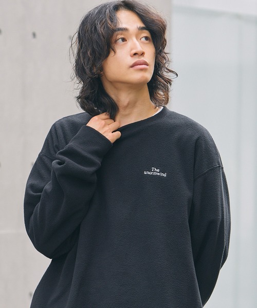 The unormwind トレーナー スウェット テックフリース胸刺繍ロゴ裾