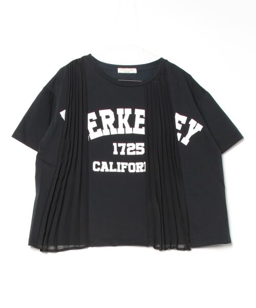 tシャツ 「FONT LAB」プリーツリメイク ロゴTシャツ レディース JETSET SOLO PLUS tシャツ 「FONT LAB」プリーツリメイク ロゴT